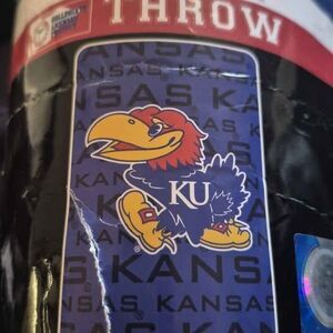 Vintage KU Fleece Throw Jayhawks Brand New